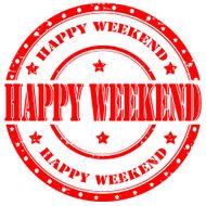 Happy Weekend-stamp