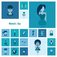Womans Day Icon Set N67