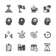 business productivity icon set vector eps10