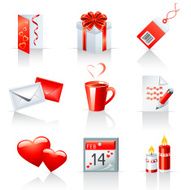 St Valentine&#039;s Day icons