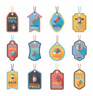 Chinese New Year tag flat banner background set eps10 N78