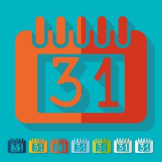 Flat design calendar N8
