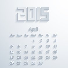 Vector modern 2015 calendar Eps 10 N12