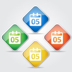 Calender Sign Colorful Vector Icon Design N3