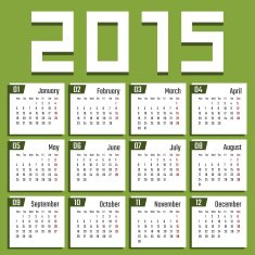 European 2015 year vector calendar N4