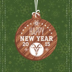 New year greeting card with goat N5