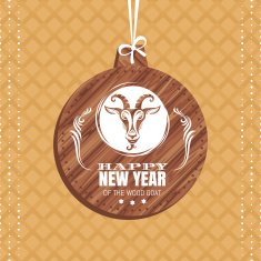 New year greeting card with goat N6