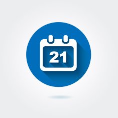 Flat icon - calendar with date Vector