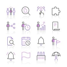 Business icons set 4