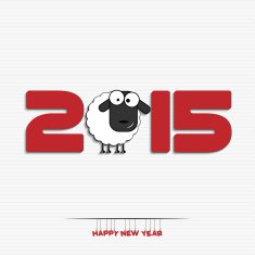 New year 2015 greeting card design