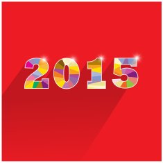 Creative happy new year 2015 text Design N4