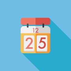 Calendar flat icon with long shadow eps10 N22