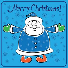 christmas card with multicolored