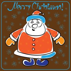 christmas card with multicolored N2