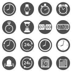 Vector Set of Time Icons N4