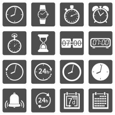 Vector Set of Time Icons N5