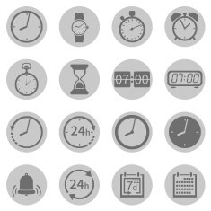 Vector Set of Time Icons N6