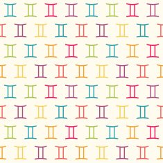 Abstract seamless background with the sign of zodiac Gemini