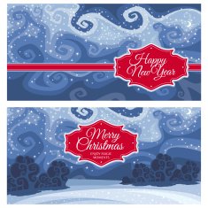 Christmas and New Year greeting cards