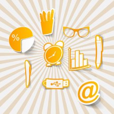 office set of icons business N3