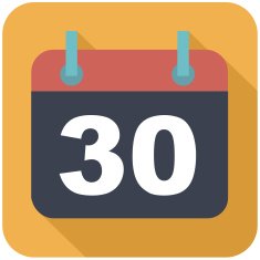 vector rounded corner square modern flat style calendar icon