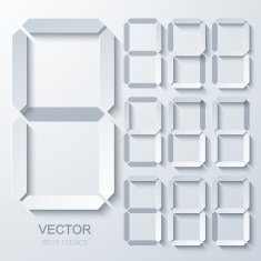Vector modern electronic numbers set N3