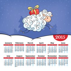 Year of the sheep 2015 calendar N2