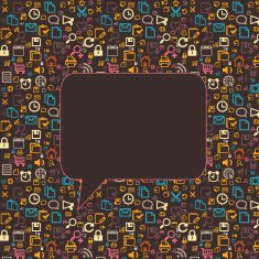 Seamless web icons pattern Vector illustration