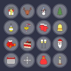 Christmas icons set N48