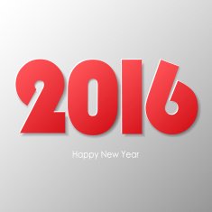 Happy new year 2016 greeting card Vector illustration eps10 N5