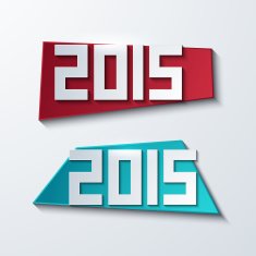 Vector modern 2015 banners new year background