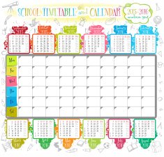 School timetable and calendar 2016