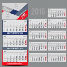Vector calendar 2016 - Planner for three month N17