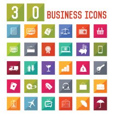 Business Icon set on white background