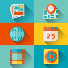 Social media concept illustration in flat design style N2