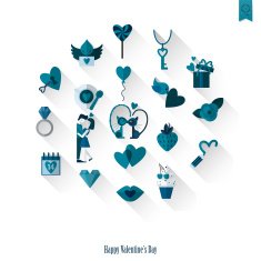 Happy Valentines Day Icons N204