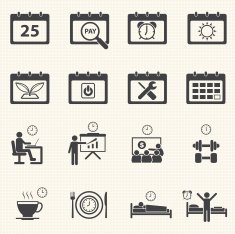 Business Time and Calendar icons