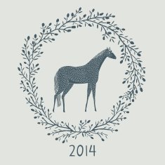 Retro 2014 New Year card design