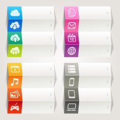Rainbow - Cloud computing icons Navigation template