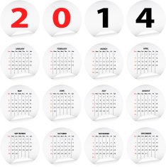 English Calendar for 2014
