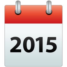 Calendar Icon with the year 2015