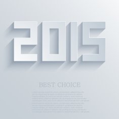 Vector flat modern 2015 new year background