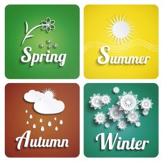 Seasons flat design