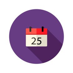 Christmas Calendar Flat Icon