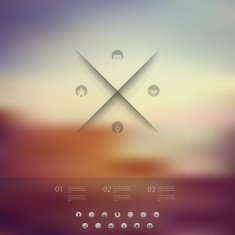Single page website on blurred vintage background Basic web line N3