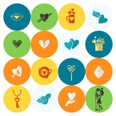 Happy Valentines Day Icons N206