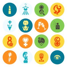 Womans Day Icon Set N49
