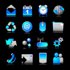 Communication icons for web or print