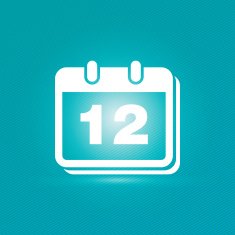 Calendar icon with stripped background
