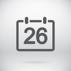 Flat Calendar Sign Vector Symbol Background